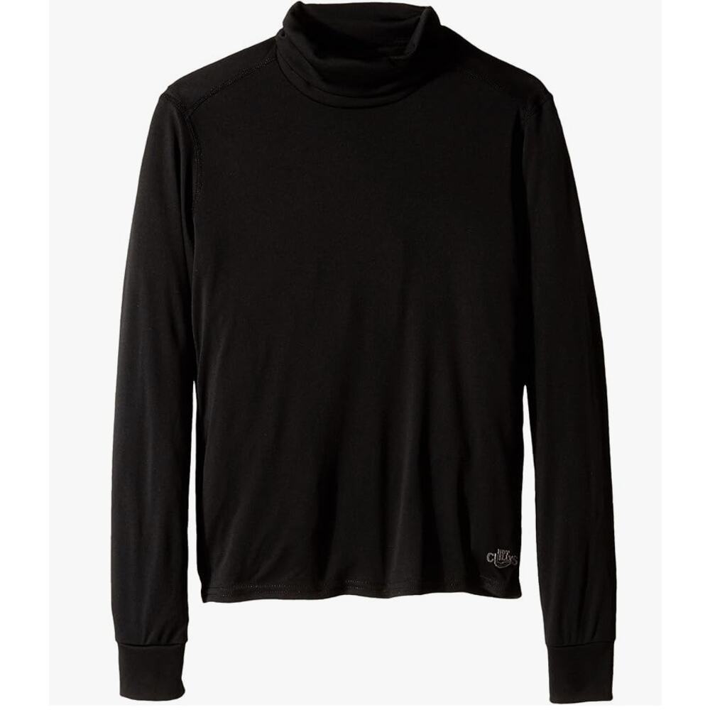 Hot Chillys Kid's Large Black Peachskins Turtleneck Long Sleeve T-Shirt O5-32